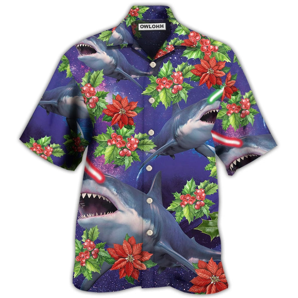 Hawaiian Shirt / Adults / S Shark Funny With Xmas Amazing Style - Hawaiian Shirt - Owls Matrix LTD