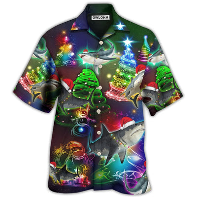 Hawaiian Shirt / Adults / S Shark Christmas Tree Shark - Hawaiian Shirt - Owls Matrix LTD