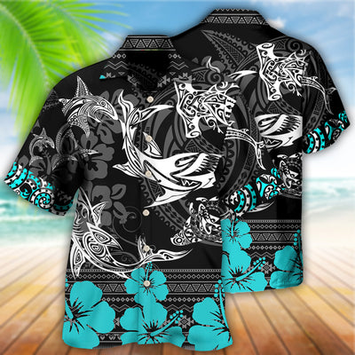 Shark Love Amazing Life - Hawaiian Shirt - Owls Matrix LTD