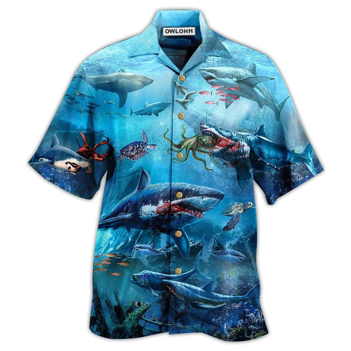Hawaiian Shirt / Adults / S Shark Assassin Style - Hawaiian Shirt - Owls Matrix LTD