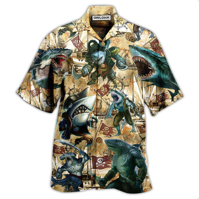 Hawaiian Shirt / Adults / S Shark Be Jawsome Be A Shark - Hawaiian Shirt - Owls Matrix LTD