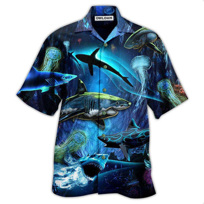 Hawaiian Shirt / Adults / S Shark Special In The Deep Ocean - Hawaiian Shirt - Owls Matrix LTD