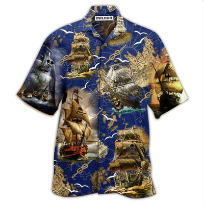 Hawaiian Shirt / Adults / S Ship Amazing Pirate Ship - Hawaiian Shirt - Owls Matrix LTD