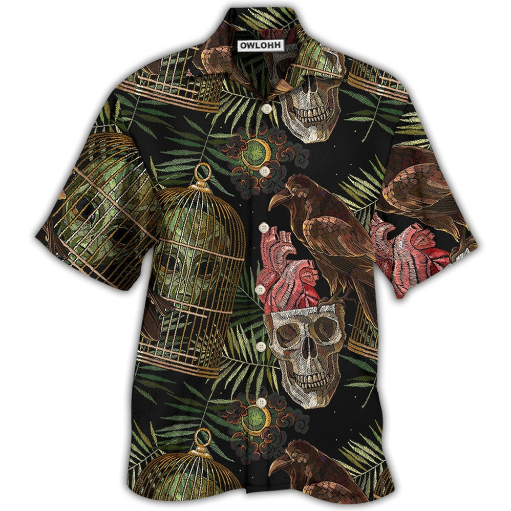 Hawaiian Shirt / Adults / S Skull Alien So Cool - Hawaiian Shirt - Owls Matrix LTD
