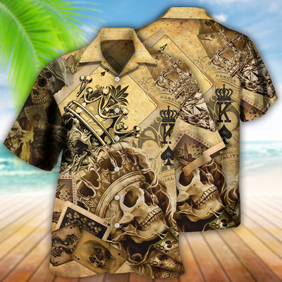 Skull Amazing Ace Gambling - Hawaiian Shirt - Owls Matrix LTD