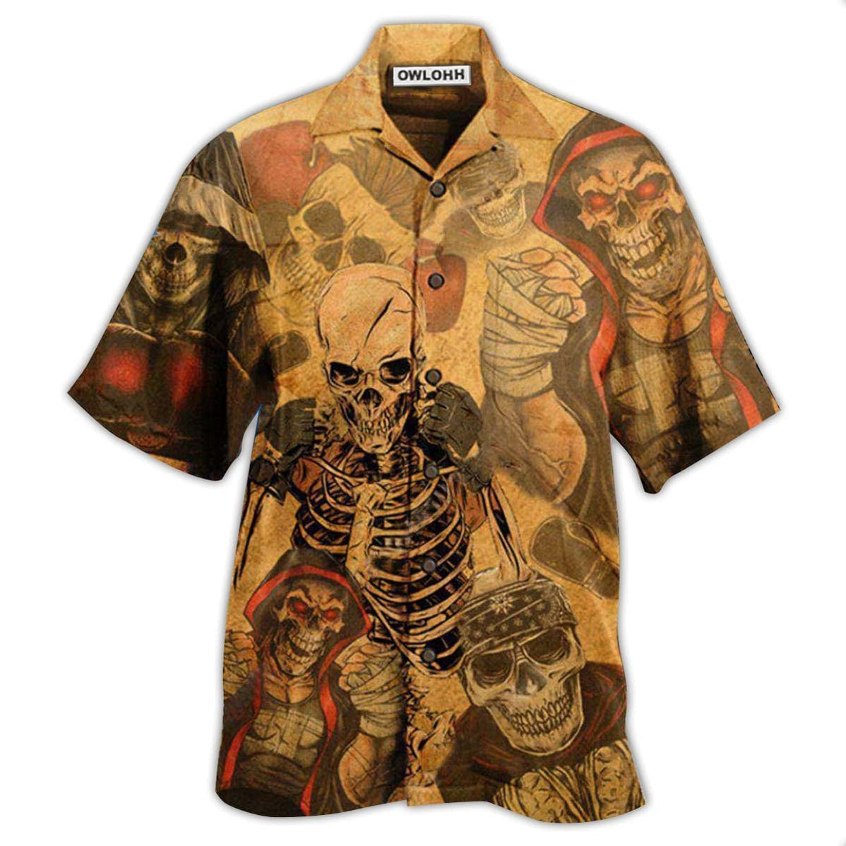 Hawaiian Shirt / Adults / S Skull Amazing Boxe - Hawaiian Shirt - Owls Matrix LTD
