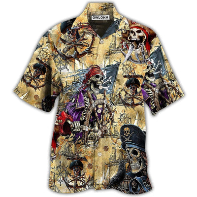 Hawaiian Shirt / Adults / S Skull Pirate Amazing Cool - Hawaiian Shirt - Owls Matrix LTD