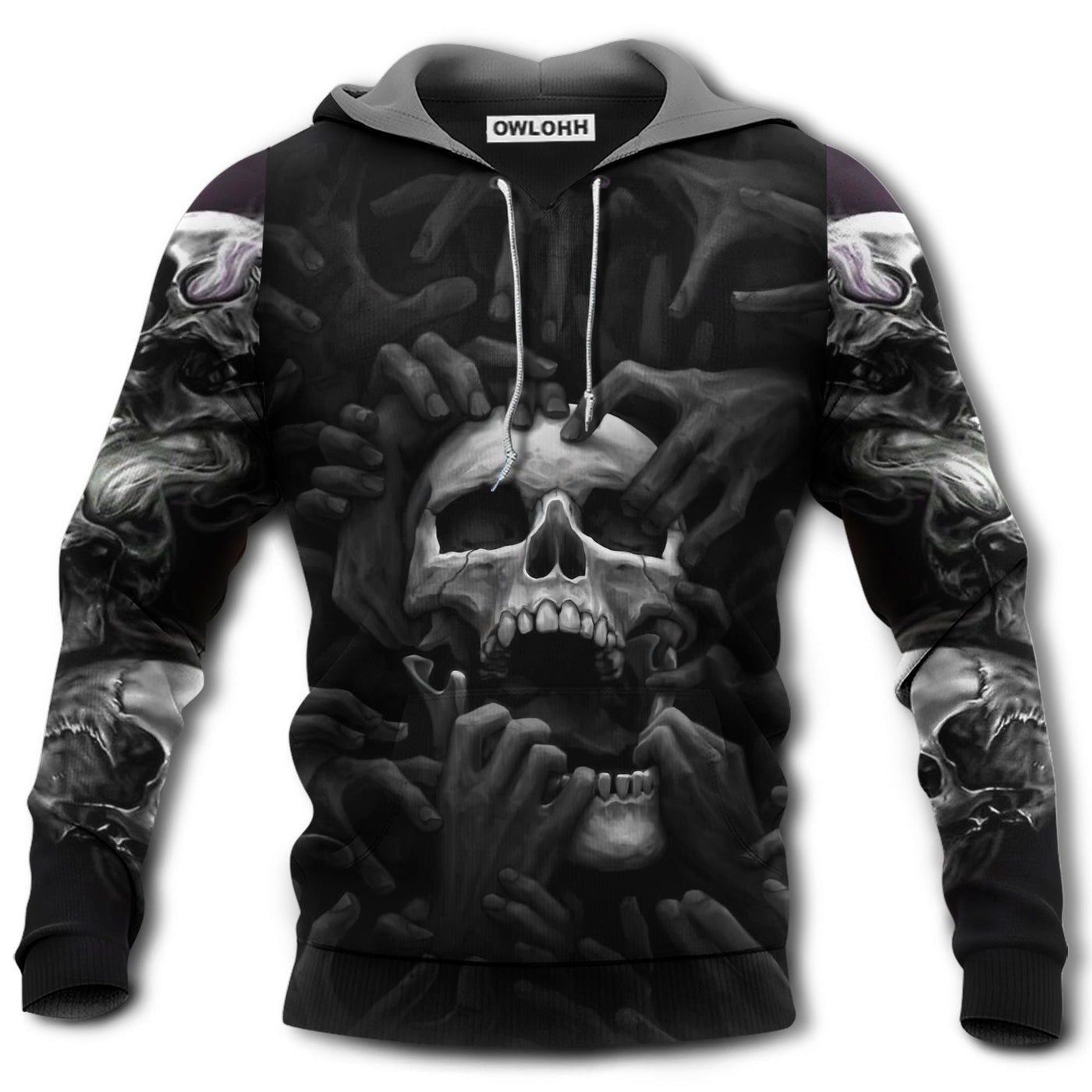 Unisex Hoodie / S Skull Amazing Scream Scarely - Hoodie - Owls Matrix LTD
