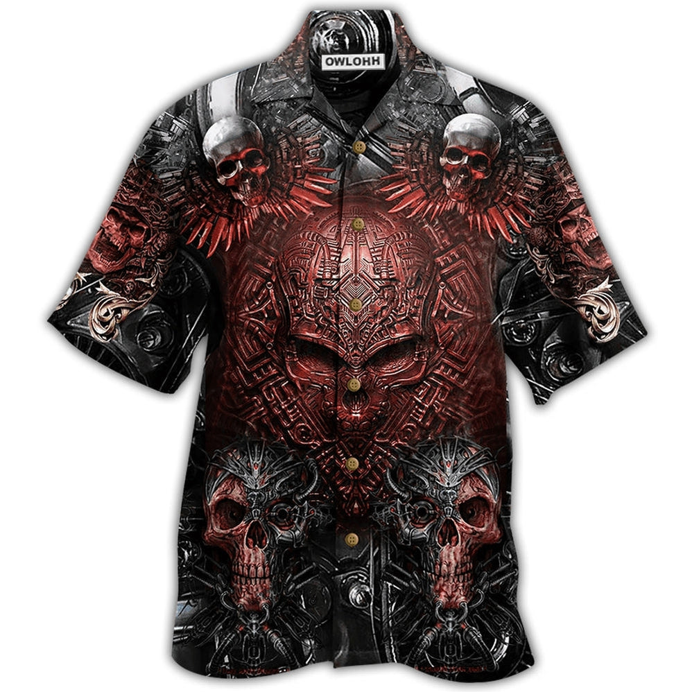 Hawaiian Shirt / Adults / S Skull Boss So Cool - Hawaiian Shirt - Owls Matrix LTD