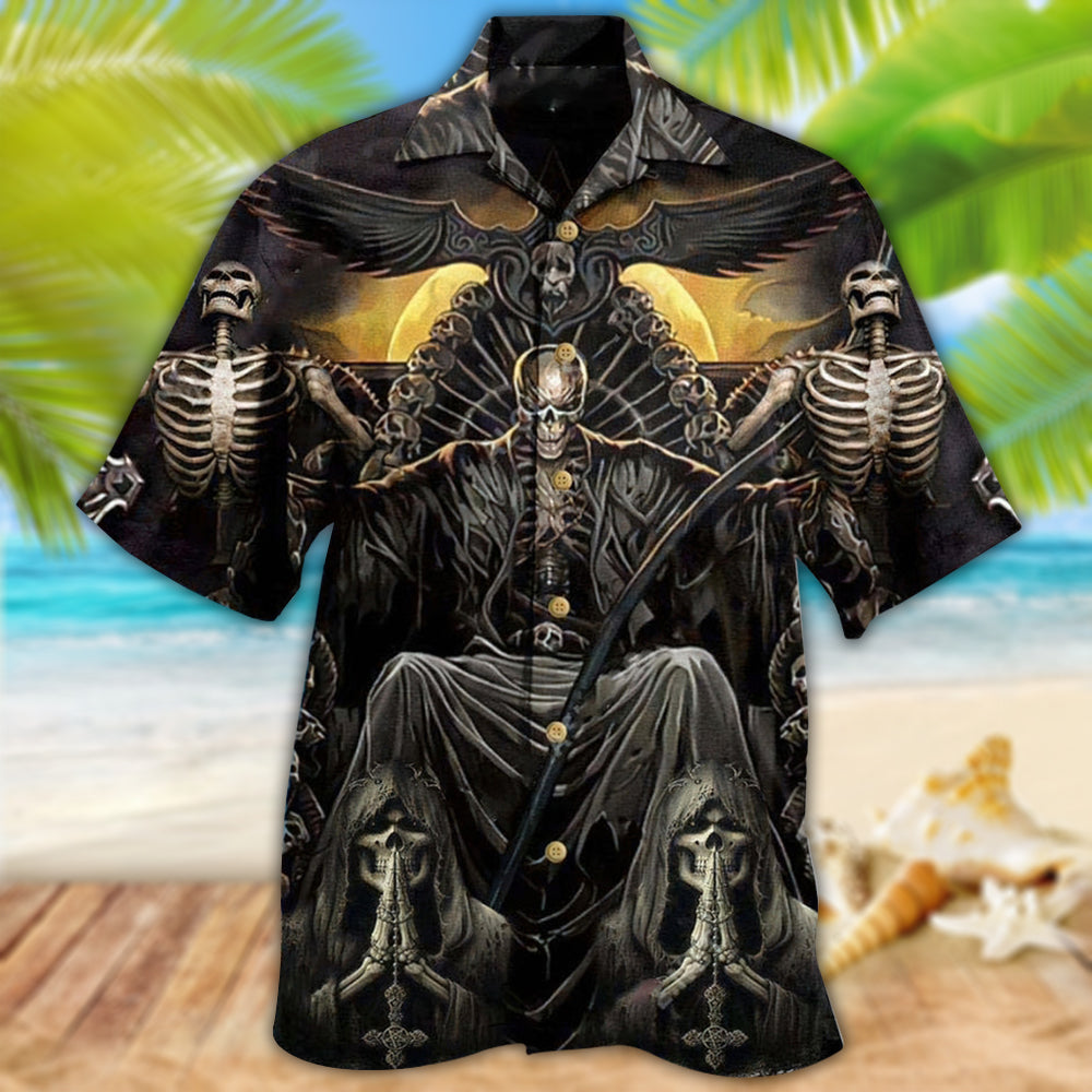Skull Grim Reaper Dark - Hawaiian Shirt - Owls Matrix LTD
