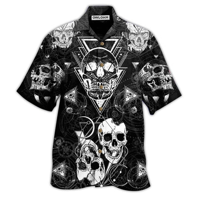 Hawaiian Shirt / Adults / S Skull Love Black - Hawaiian Shirt - Owls Matrix LTD