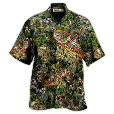 Hawaiian Shirt / Adults / S Skull Love Cactus Style - Hawaiian Shirt - Owls Matrix LTD