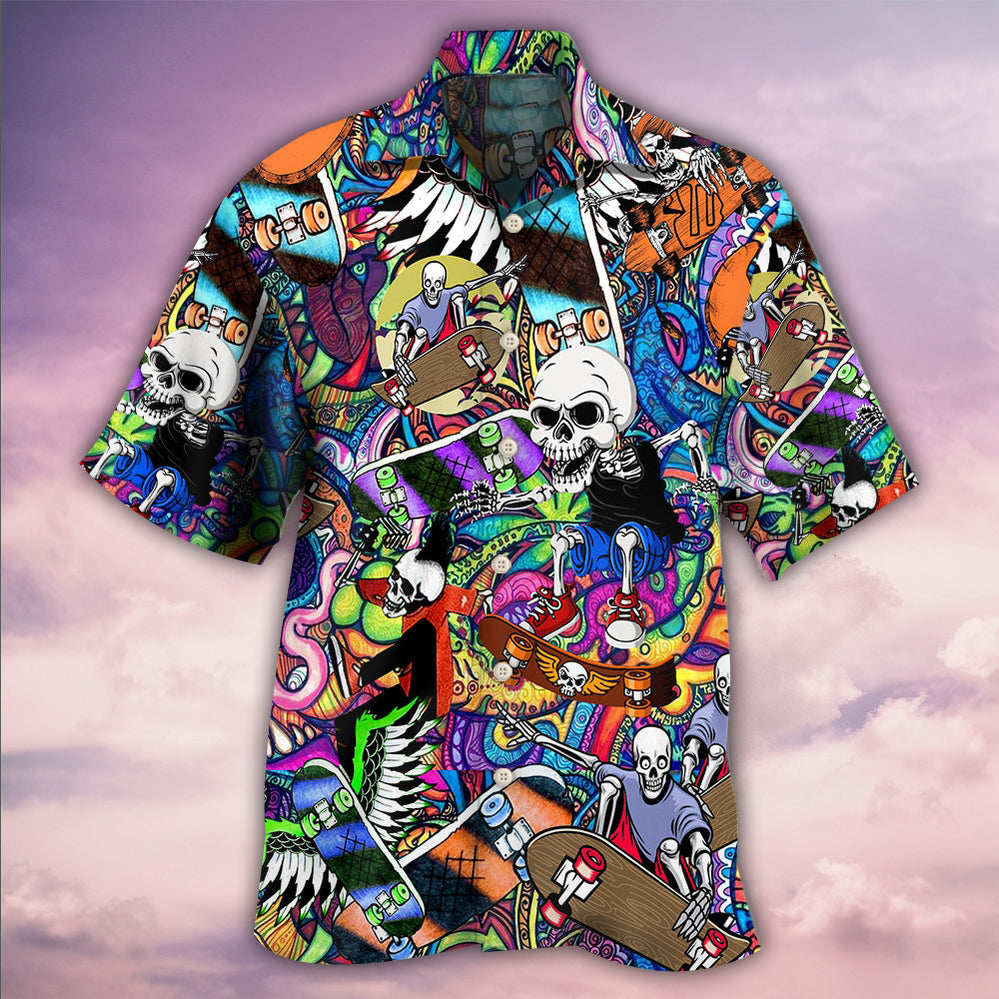 Skull Love Colorful Life - Hawaiian Shirt - Owls Matrix LTD