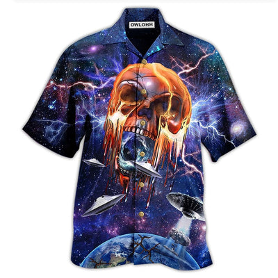 Hawaiian Shirt / Adults / S Skull Love Galaxy - Hawaiian Shirt - Owls Matrix LTD
