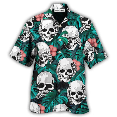 Hawaiian Shirt / Adults / S Skull Love Beautiful Life - Hawaiian Shirt - Owls Matrix LTD