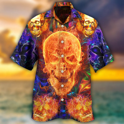 Skull Love Life We Love - Hawaiian Shirt - Owls Matrix LTD