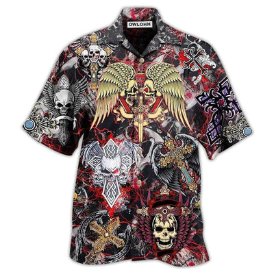 Hawaiian Shirt / Adults / S Skull Loves Key Cool - Hawaiian Shirt - Owls Matrix LTD