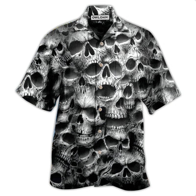 Hawaiian Shirt / Adults / S Skull No Fear No Pain - Hawaiian Shirt - Owls Matrix LTD