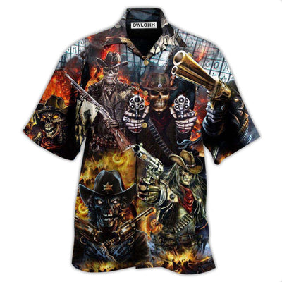 Hawaiian Shirt / Adults / S Skull No Guts No Glory Dark - Hawaiian Shirt - Owls Matrix LTD