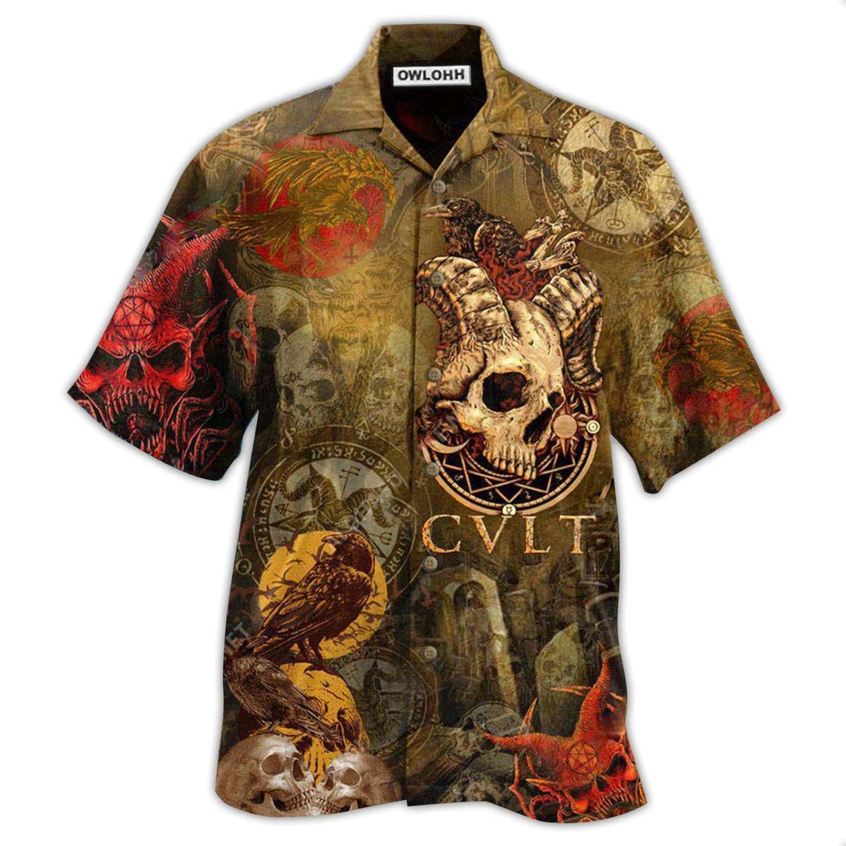Hawaiian Shirt / Adults / S Skull Not Today Satan Cool - Hawaiian Shirt - Owls Matrix LTD