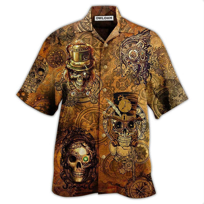 Hawaiian Shirt / Adults / S Skull Pirates Retro Style - Hawaiian Shirt - Owls Matrix LTD