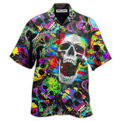 Hawaiian Shirt / Adults / S Skull Scare Cool Style - Hawaiian Shirt - Owls Matrix LTD