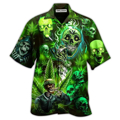 Hawaiian Shirt / Adults / S Skull So High Cannabis - Hawaiian Shirt - Owls Matrix LTD