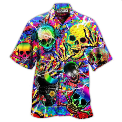 Hawaiian Shirt / Adults / S Skull Sweet Skull Say Hi - Hawaiian Shirt - Owls Matrix LTD
