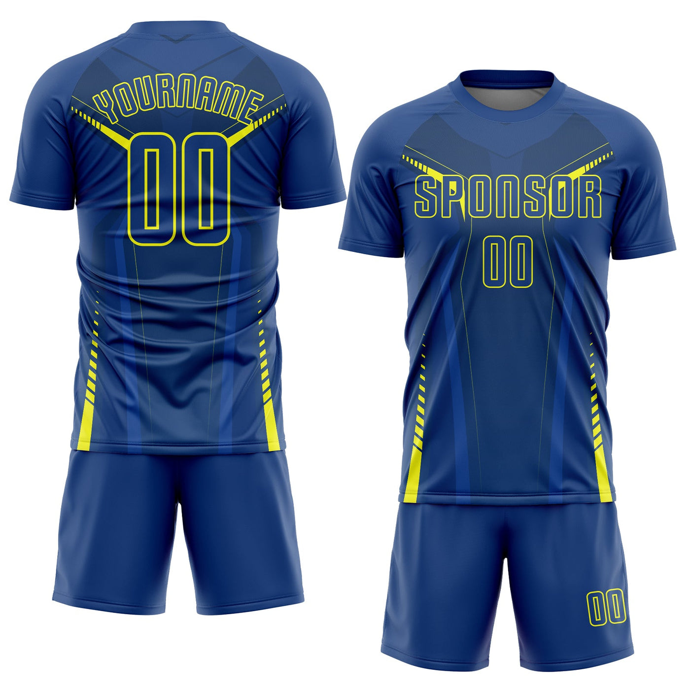 Custom US Navy Blue US Navy Blue-Gold Sublimation Soccer Uniform Jersey