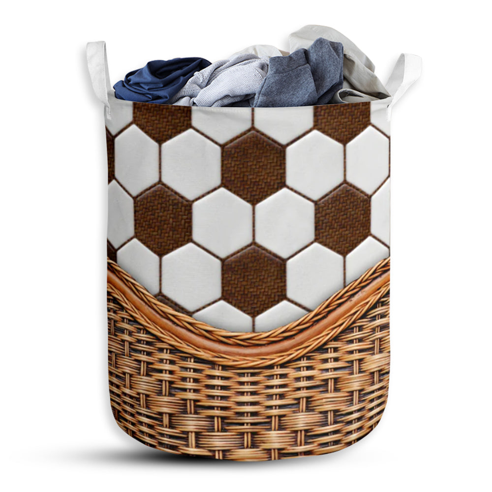 Soccer Rattan Teaxture Style - Laundry Basket - Owls Matrix LTD