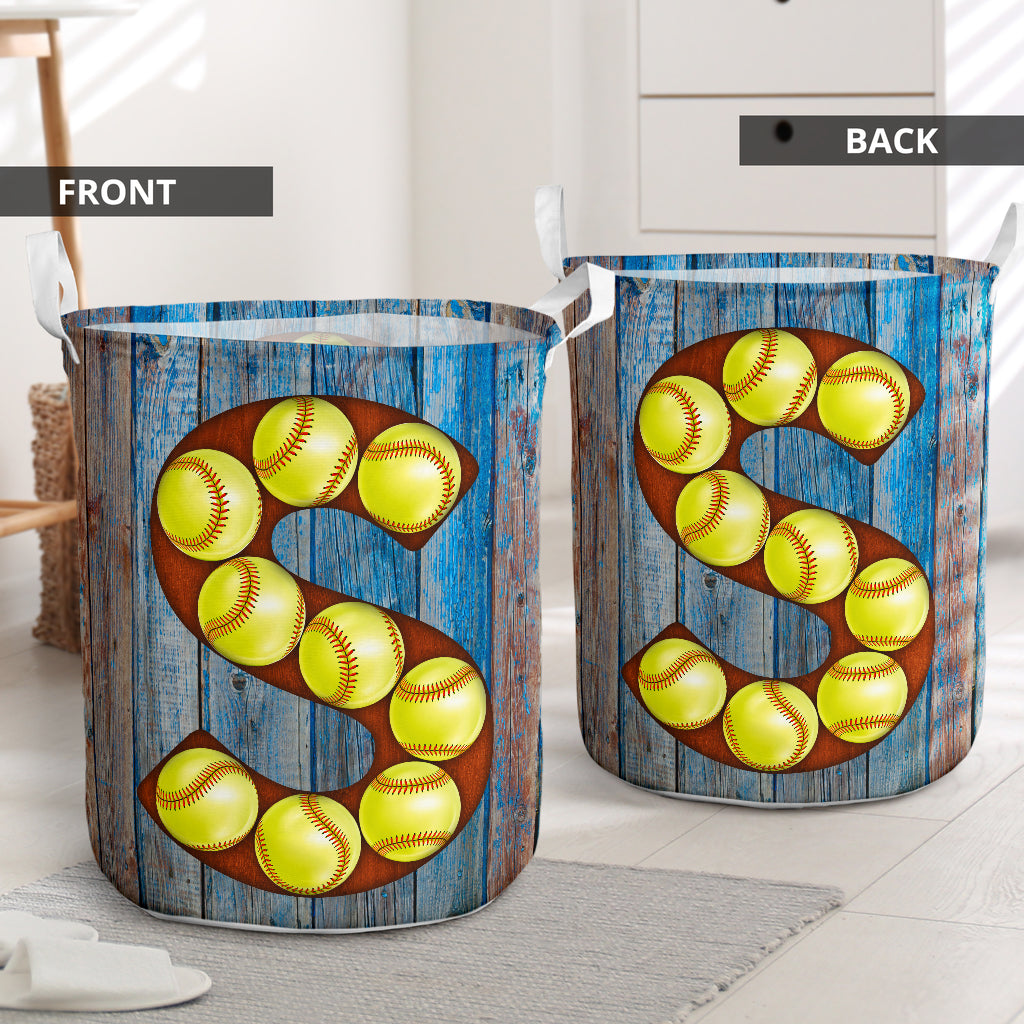 Softball Fully S Style - Laundry Basket - Owls Matrix LTD
