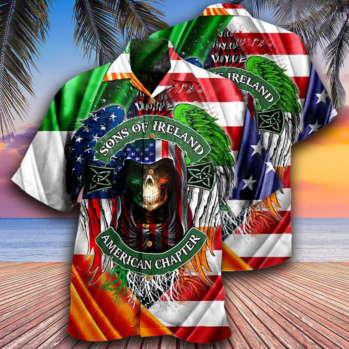 Irish Son Of Ireland American Chapter Saint Patricks Day - Hawaiian Shirt - Owls Matrix LTD