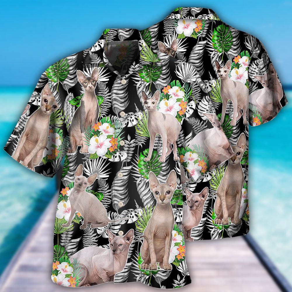 Cat Sphynx Cat Lover Tropical - Hawaiian Shirt - Owls Matrix LTD