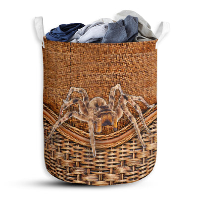Spider Rattan Teaxture Style - Laundry Basket - Owls Matrix LTD