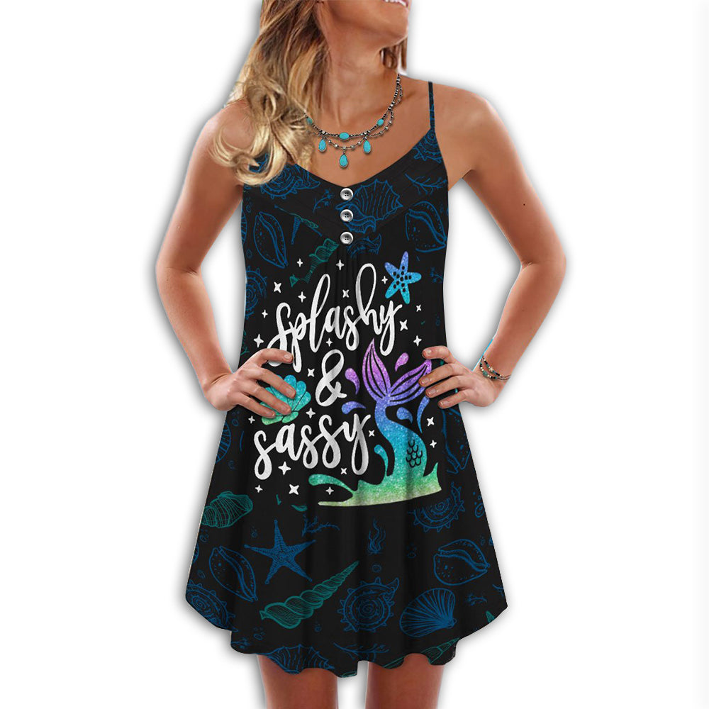 Mermaid Splashy And Sassy - Summer Dress - Owls Matrix LTD