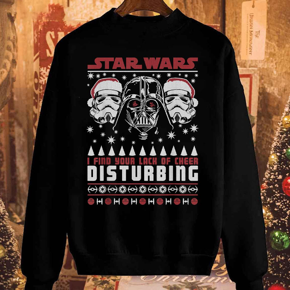 Christmas Star Wars Sith Darth Vader I Find Your Lack Of Cheer Disturbing - Sweater - Ugly Christmas Sweaters