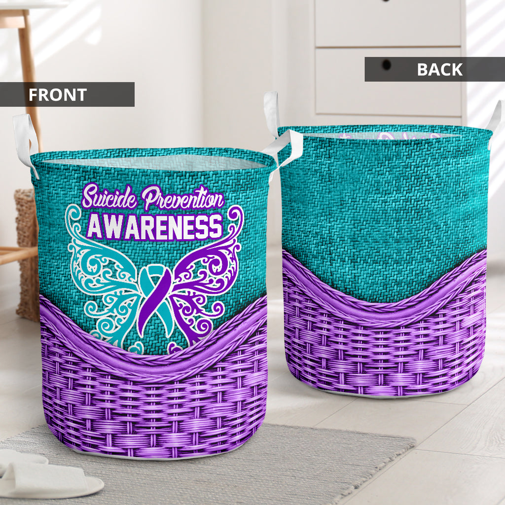 Suicide Prevention Rattan Teaxture - Laundry Basket - Owls Matrix LTD