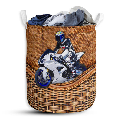 Super Bike Rattan Teaxture - Laundry Basket - Owls Matrix LTD