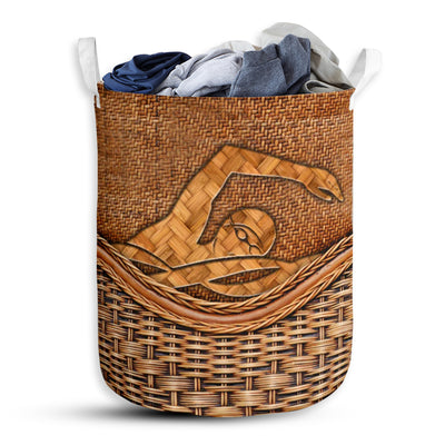 Swimming Style Rattan Texture - Laundry Basket - Owls Matrix LTD