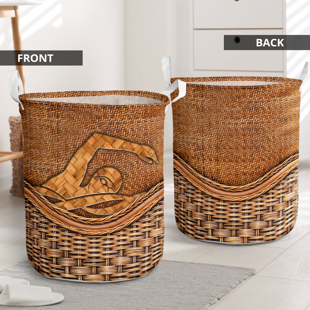 Swimming Style Rattan Texture - Laundry Basket - Owls Matrix LTD