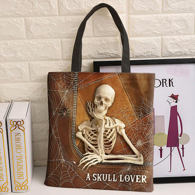 Skull Waiting For Love Skeleton - Tote Bag - Owls Matrix LTD