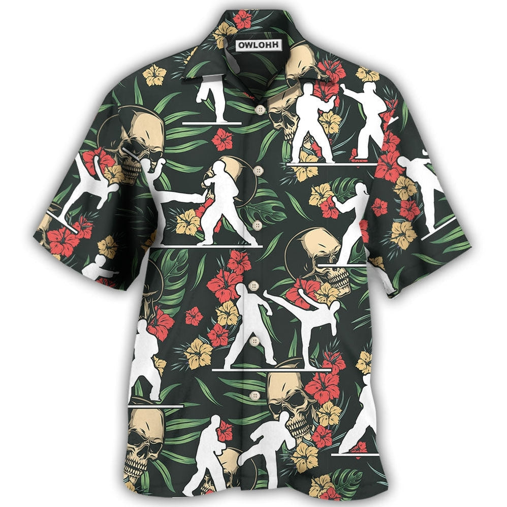 Taekwondo Tropical Floral - Hawaiian Shirt - Owls Matrix LTD