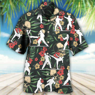Taekwondo Tropical Floral - Hawaiian Shirt - Owls Matrix LTD