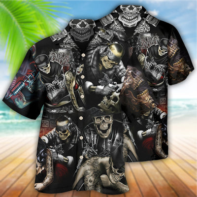 Tattoo Skull Cool - Hawaiian Shirt - Owls Matrix LTD