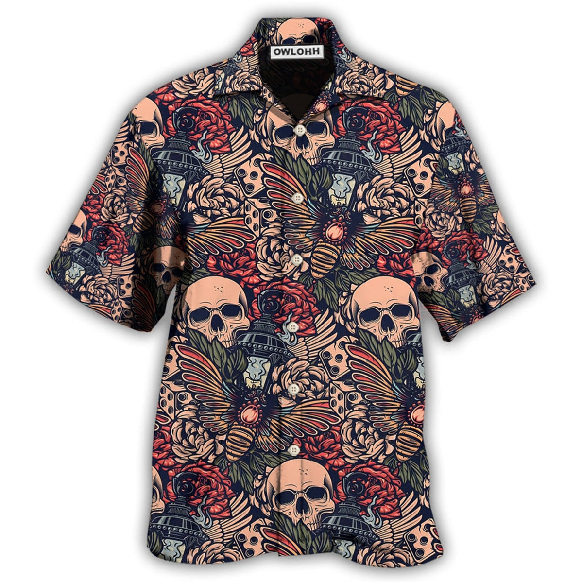 Hawaiian Shirt / Adults / S Tattoo Skull Amazing Christmas Fantastic - Hawaiian Shirt - Owls Matrix LTD