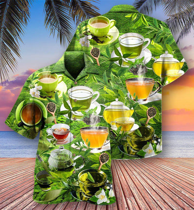 Tea Enjoy Beautiful Green Tea Hill - Hawaiian Shirt - Owls Matrix LTD