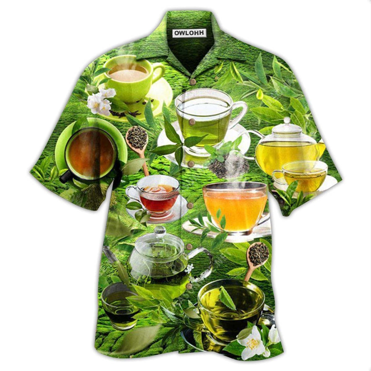 Hawaiian Shirt / Adults / S Tea Enjoy Beautiful Green Tea Hill - Hawaiian Shirt - Owls Matrix LTD