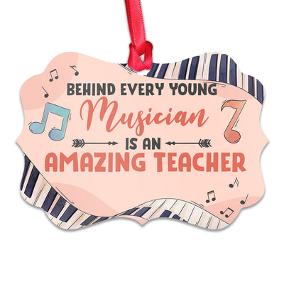 Teacher Amazing Music Teacher Personalized - Horizontal Ornament - Owls Matrix LTD