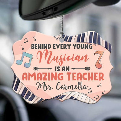 Teacher Amazing Music Teacher Personalized - Horizontal Ornament - Owls Matrix LTD