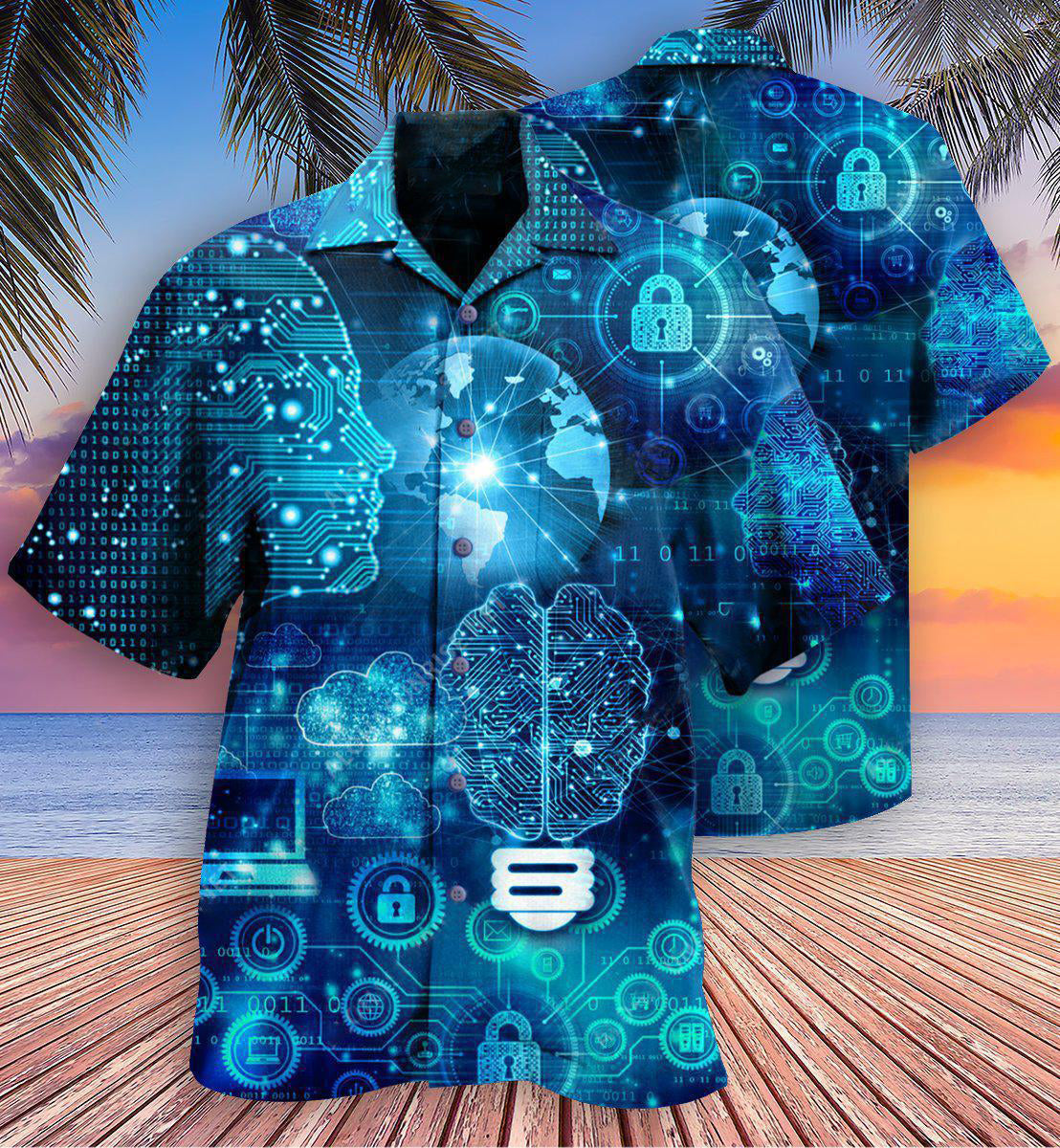 Technology Life Is Better With Information Technology - Hawaiian Shirt - Owls Matrix LTD